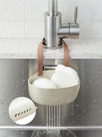 Égouttoir de robinet réglable pour évier de cuisine, support pour savon, éponge, brosses, panier suspendu, drainage rapide, rangement