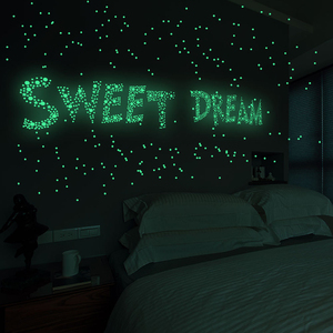 Pegatinas 3D que brillan en la pared, decoración de pared para dormitorio, estrellas que brillan en la oscuridad - Product Image 6