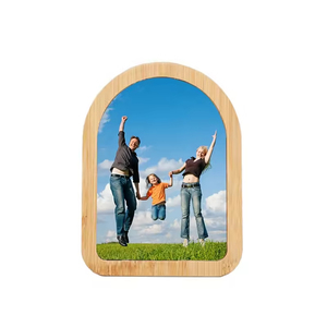 <span class=keywords><strong>Cadre</strong></span> photo <span class=keywords><strong>magnétique</strong></span> en bambou avec plaque photo en aluminium à sublimation 6 couleurs, personnalisable avec logo, pour la maison et le bricolage (DIY) - Product Image 4