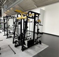 Machine Smith tout-en-un robuste avec câble croisé, support d'alimentation de gymnastique multifonctionnel commercial pour l'entraînement en force