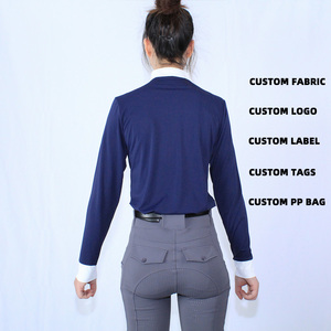 ARLAN High Quality Competition Black <b>Men</b> Show Riding Ladies Pattern Cooling Equestrian l Long Sleeve Womens Equestrian Shirt - Product Image 2