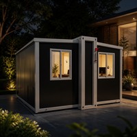 Maison conteneur préfabriquée moderne, ventilée, extensible, de luxe, portable, 20 pieds 700 mm, pour hôtel ou boutique