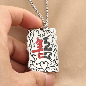 Collier avec pendentif en acier titane pour hommes, style rétro Punk, à porter au quotidien, design géométrique - Product Image 4