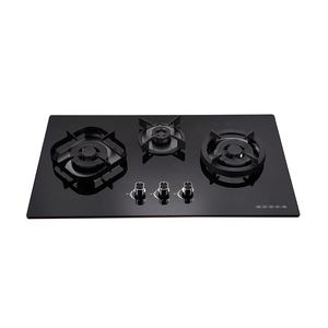 Table de cuisson à gaz intégrée 60 cm 3 brûleurs Panneau en verre trempé durable Table de cuisson à gaz en verre trempé - Product Image 3