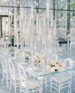 MH-TZ084 Wedding Table Decoration 10 Arm Crystal Candle Holder <strong>Candelabra</strong> - Product Image 4