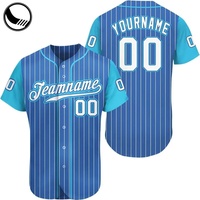 Maillots de baseball personnalisés pour tout-petits, à rayures fines sublimées, vierges et personnalisables