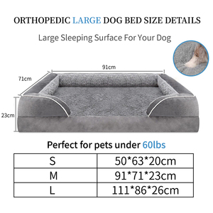 Proveedor de camas para perros, venta al por mayor, cama <span class=keywords><strong>extra</strong></span> grande para perros, cama ortopédica de espuma/espuma viscoelástica, cama de lujo para perros para mascotas grandes - Product Image 2