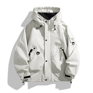 Veste d'extérieur unisexe coupe-vent et imperméable pour cyclisme, pêche, alpinisme, taille mi-haute, effet délavé, douce et résistante à l'eau, stock importé - Product Image 2