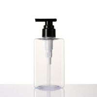 Flacon pompe rechargeable de 150 ml et 300 ml pour gel douche, après-shampoing, lotion, en PETG carré, avec logo personnalisé et impression sérigraphique