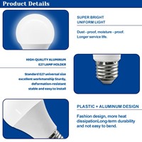 50 ampoules A60 8W/9W/10W/12W/15W/18W AC220-240 E27/B22