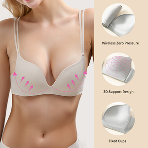 S-SHAPER soutien-gorge imprimé en 3D de style <span class=keywords><strong>simple</strong></span> bretelles réglables soutien-gorge tricoté respirant logo personnalisé avec tissu en nylon spandex - Product Image 2