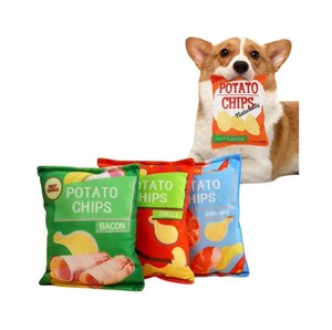 Sáng Tạo Squeaky Crinkled Pet Đồ Chơi Tương Tác Cho Chó Và Mèo Với <span class=keywords><strong>Catnip</strong></span> Parody Khoai Tây Chip Sang Trọng Chew Đồ Chơi Pet Đồ Chơi Sang Trọng - Product Image 1