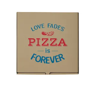 Caixas de papel para pizza de 14 polegadas, papelão ondulado marrom branco, fornecedor de caixas de pizza personalizadas