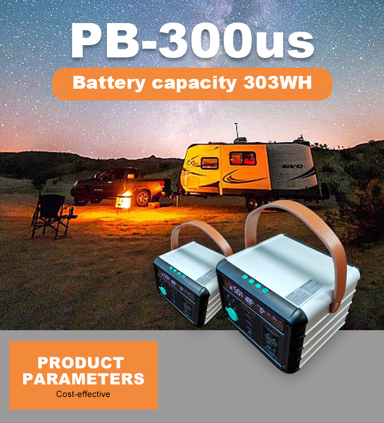 Multifunctional 300w 303Wh Solar Generator Portable Power Station Battery