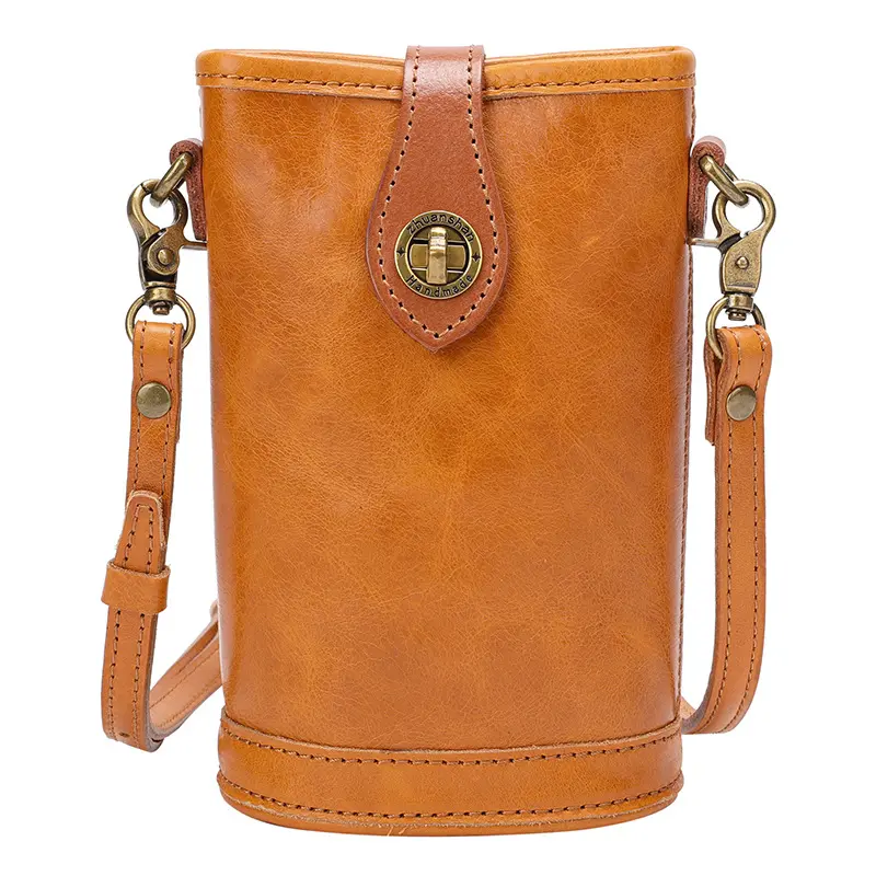 New Trendy Fashion Genuine Leather Cell Phone Bag Multi-Use Crossbody Bag
