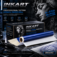 Rouleau de papier transfert thermique A4 pour tatouage, feuilles de pochoirs faciles à appliquer, durable plus de 20 jours, pour imprimante jet d'encre, copieur, art corporel, Inkart 30m