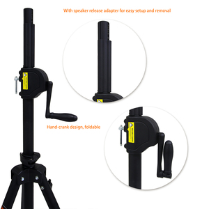 WP-162B Height adjustable Crank aluminum <b>Speaker</b> <b>Stand</b> with Single Telescoping Leg - Product Image 4