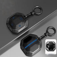 Square Mecha Zinc Alloy Key Cover With Keychain for Jetour Traveller Shanhai T2 4-Button Smart Remote Key Accessories