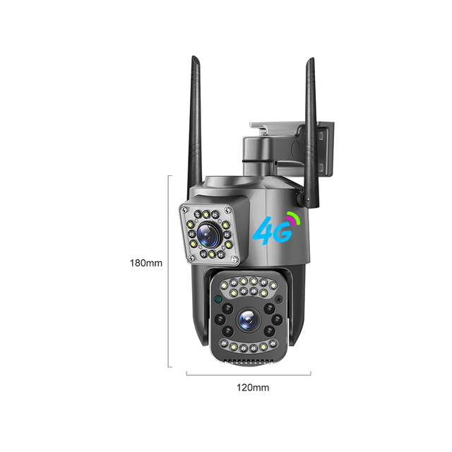 V380 6MP Dual Lens and 2 Screens 4G PTZ Camera Two-voice Way CAMERA