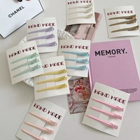 Nouvelle Pince à Cheveux en Métal Sans Soudure Couleur Bonbon pour Femme, Pince Bec de Canard Simple pour Volume à la Racine des Cheveux, Accessoire de Coiffure pour Cheveux Rebelles et Franges