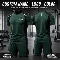 Conjunto de Camiseta Deportiva con Estampado de Lunares OEM, Sublimación, Corte Holgado, Camiseta para Entrenamiento, Ropa Deportiva, Logotipo Personalizado