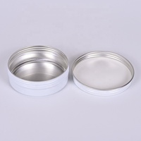 4 OZ 120ML 120G Pot rond en aluminium blanc avec couvercle à vis Conteneur de stockage de crème capillaire et de pommade Boîte en fer blanc