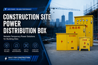 Cajas de Distribución y Gabinetes de Enchufes Móviles Temporales Personalizados de Guangzhou, Resistentes al Agua, para Obras de Construcción de Nivel Primario y Secundario