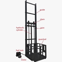 Mini-ascenseur de chargement portable monophasé 220V pour entrepôt domestique et sous-sol, avec station de pompage silencieuse
