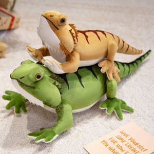 Peluche Realista de Dragón Barbudo, <span class=keywords><strong>Iguana</strong></span> Verde, Juguete de Peluche Suave, Lagarto de Peluche, Animal de Peluche Hipoalergénico de Poliéster, Muñeco de Peluche para Niños - Product Image 1