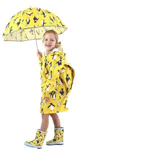 Setelan Jas Hujan, Sepatu Bot Hujan, dan Payung untuk Sekolah, Berkualitas Tinggi, Pakaian Hujan Anak-Anak, Motif Kartun Lucu, Pola Seragam, untuk Cuaca Hujan - Product Image 6