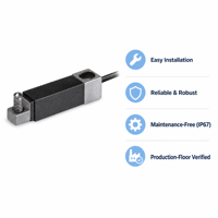 Sonde de mesure de déplacement linéaire miniature E124, étanche IP67, résolution 0,001 mm, linéarité 0,1 %