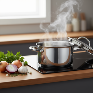 Cacerola de 3 L y 20 cm de Acero Inoxidable con Boquilla para Cocinar y Hervir - Product Image 3