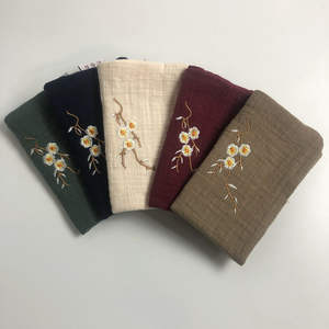 Serviette de thé en coton de style chinois Zen, absorbante, épaisse, avec broderie florale, accessoires pour le thé - Product Image 2