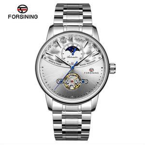 <span class=keywords><strong>Montre</strong></span> automatique Forsining <span class=keywords><strong>pour</strong></span> <span class=keywords><strong>homme</strong></span>, phase de lune bleue, tourbillon, montres mécaniques, bracelet en acier noir, étanche - Product Image 3