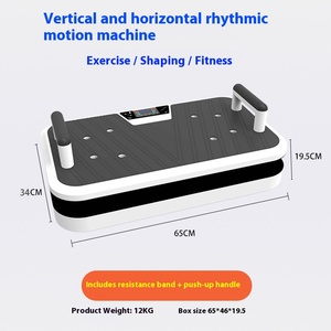 Plateforme vibrante d'exercice pour la maison 2026 avec poignées de pompes, machine de vibration corporelle complète pour la perte de poids et la combustion des graisses - Product Image 4