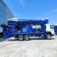 Foreuse de puits d'eau montée sur camion de 1000 m, moteur diesel 264 kW, pompe à boue 2800 L/min, machine de forage géothermique