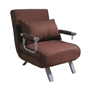 Modern Design Metal Structure Living Room Chairs Single Chair Sofa Bed Microfiber Recliner Futon Sofa Chair Bed Sleeper