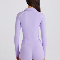 Haut de yoga léger et à séchage rapide à manches longues, veste zippée ajustée de sport et de mode, protection solaire avant, pour le commerce transfrontalier