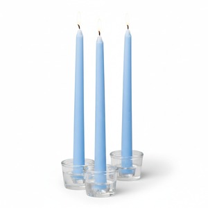 Bougies coniques Perfect Blue de 10 pouces, faites à la main, en cire de soja et de paraffine, sans fumée, parfum boisé, pour anniversaires, mariages, maison - Product Image 1