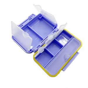 High Quality Portable Pill Box Blank 6 Compartment Pill Box <b>Plastic</b> <b>Pocket</b> 6 Cases Pill Box for Promotion - Product Image 2