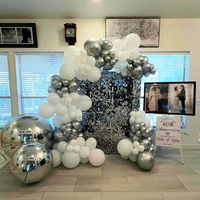 Décoration d'événements géante, ballon gonflable en PVC pour boîte de nuit, fête disco, mariage, sphère flottante dorée argentée, miroir