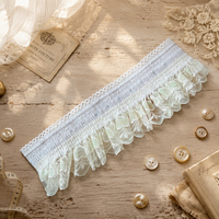 Accessoires de vêtements avec logo du fabricant, dentelle en maille nylon et élasthanne pour robe