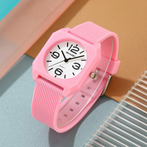 Nuevo Reloj Elegante y Compacto con Caja Redonda, Movimiento de Cuarzo, Cristal de Resina, Caja de ABS, Correa de TPU, Hebilla de Acero Inoxidable, Resistente al Agua 50m - Product Image 2