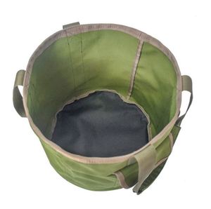 Free Sample Reusable Portable Bucket Garden Tool <b>Bag</b> Waterproof Canvas <b>Gardening</b> Tote Storage Pouch for Farm Work - Product Image 2