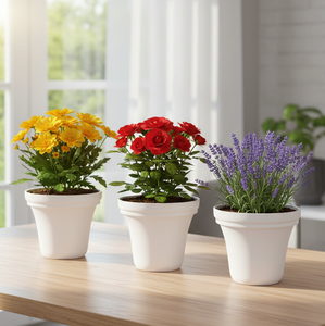 Pot de fleurs en plastique auto-arrosant de gros directement du fabricant, design durable avec logo personnalisé pour une utilisation en jardin, taille moyenne - Product Image 4