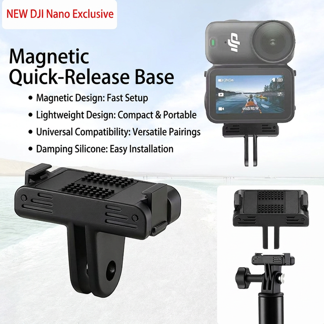 Magnetic Quick Release Adapter for DJI Osmo Nano Thumb Camera Mount Base for Selfie Stick Tripod Action Camera Accessories