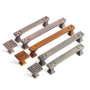High Popularity Zinc Alloy This Is Zinc Alloy New Chinese Hollow Out Cabinet Handles Drawer Pull Handle Furniture