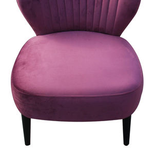 Kadife kumaş tepeli terlik kolless Accent sandalye pembe kadife yemek sandalyesi - Product Image 6