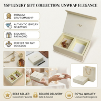 Boîte cadeau de luxe personnalisée pour bijoux, étui rigide magnétique texturé crème avec double compartiment, marque boutique