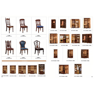 Juego de Dormitorio Estilo Americano Rústico Qingya Furniture, Serie Vintage Universal, Catálogo Completo de Muebles a Juego - Product Image 4